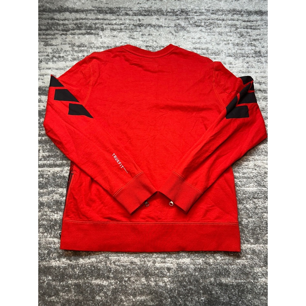 Trukfit‎ Sweatshirt Mens Small Red Praying Hands Graphic Side Zip All Over Print - Picture 13 of 15